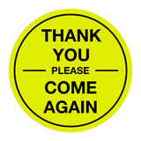 Signs ByLITA Circle thank you please come again with bar Sign