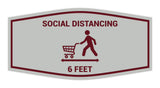 Signs ByLITA Fancy Social Distancing 6 Feet Sign