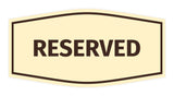 Signs ByLITA Fancy Reserved Sign with Adhesive Tape, Mounts On Any Surface, Weather Resistant, Indoor/Outdoor Use