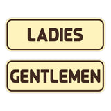 Basic LADIES GENTLEMEN Restroom Sign (2-Pack)