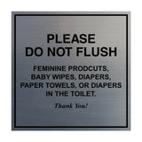 Signs ByLITA Square please do not flush etiquette Sign