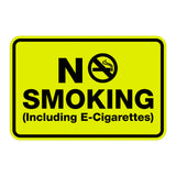 No Smoking including E-Cigarettes Sign