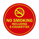 Signs ByLITA Circle No Smoking Including E-Cigarettes Sign