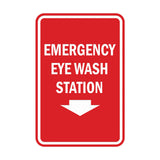 Portrait Round Emergency Eye Wash Station Sign