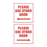 Signs ByLITA Square please use other door sign set with Adhesive Tape, Mounts On Any Surface, Weather Resistant, Indoor/Outdoor Use