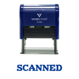 Blue Simple SCANNED Office Self-Inking Office Rubber Stamp