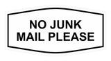 Signs ByLITA Fancy No Junk Mail Please Sign