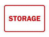 White / Red Signs ByLITA Classic Framed Storage Sign