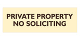 Signs ByLITA Basic Private Property No Soliciting Sign