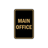 Portrait Round Main Office Sign with Adhesive Tape, Mounts On Any Surface, Weather Resistant