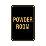 Signs ByLITA Portrait Round Powder Room Sign with Adhesive Tape, Mounts On Any Surface, Weather Resistant, Indoor/Outdoor Use