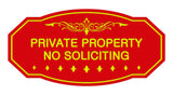 Victorian Private Property No Soliciting Sign