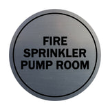 Signs ByLITA Circle Fire Sprinkler Pump Room Sign