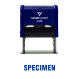 Blue SPECIMEN Self Inking Rubber Stamp