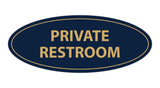 Oval Private Restroom Sign