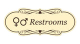 Designer Restrooms Gender Symbols Wall or Door Sign