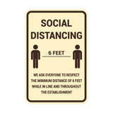 Portrait Round Social Distancing Sign