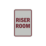 Portrait Round Riser Room Sign with Adhesive Tape, Mounts On Any Surface, Weather Resistant