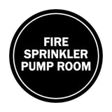 Signs ByLITA Circle Fire Sprinkler Pump Room Sign