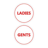 Signs ByLITA Circle Ladies and Gents Sign Set