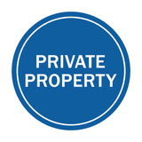 Signs ByLITA Circle Private Property Sign