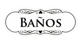 Signs ByLITA Designer Spanish Baños Sign