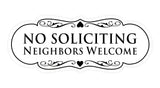 Signs ByLITA Designer No Soliciting Neighbors Welcome Sign
