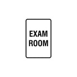 Portrait Round Exam Room Sign with Adhesive Tape, Mounts On Any Surface, Weather Resistant