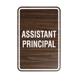 Portrait Round Assistant Principal Sign