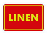 Signs ByLITA Classic Linen Sign with Adhesive Tape, Mounts On Any Surface, Weather Resistant, Indoor/Outdoor Use