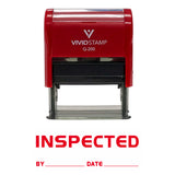 INSPECTED By Date Self Inking Rubber Stamp