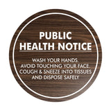 Circle Public Health Notice Wash Your Hands Sign