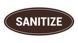 Oval Sanitize Sign