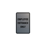 Signs ByLITA Portrait Round Employee Entrance Only Sign with Adhesive Tape, Mounts On Any Surface, Weather Resistant, Indoor/Outdoor Use