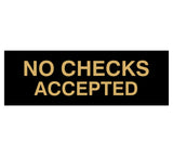 Signs ByLITA Basic No Checks Accepted Sign