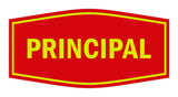 Signs ByLITA Fancy Principal Sign with Adhesive Tape, Mounts On Any Surface, Weather Resistant, Indoor/Outdoor Use