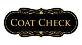 Signs ByLITA Designer Coat Check Sign