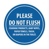 Signs ByLITA Circle Please Do Not Flush Etiquette Sign