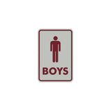 Signs ByLITA Portrait Round Boys (male bathroom icon) Sign with Adhesive Tape, Mounts On Any Surface, Weather Resistant, Indoor/Outdoor Use