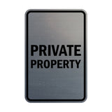 Portrait Round Private Property Sign