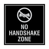 Signs ByLITA Square No Handshake Zone Sign
