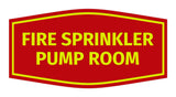Signs ByLITA Fancy Fire Sprinkler Pump Room Sign with Adhesive Tape, Mounts On Any Surface, Weather Resistant, Indoor/Outdoor Use