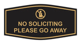 Fancy No Soliciting Please Go Away Wall or Door Sign