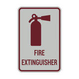 Portrait Round Fire Extinguisher Sign