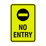 Portrait Round No Entry Sign