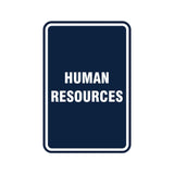 Portrait Round Human Resources Sign