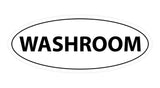 Oval Washroom Sign