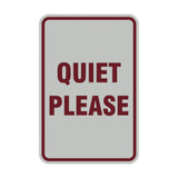 Portrait Round Quiet Please Sign