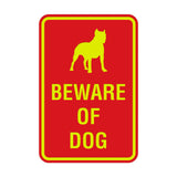 Portrait Round Beware Of Dog Sign