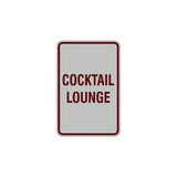 Portrait Round Cocktail Lounge Sign with Adhesive Tape, Mounts On Any Surface, Weather Resistant